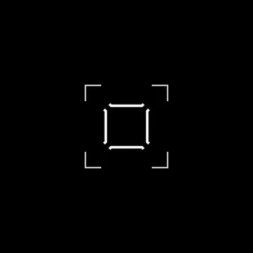 Futuristic GUI target, aim, sight, HUD reticle, cyberpunk aesthetics Stock Illustration