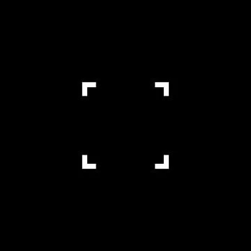Futuristic GUI target, sight. HUD square aim, cyberpunk aesthetics. Stock Illustration