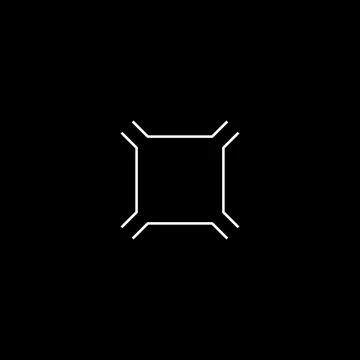 Futuristic GUI target, sight, HUD aim, cyberpunk aesthetics. Stock Illustration
