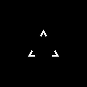 Futuristic GUI triangle target, aim, sight, HUD reticle, cyberpunk aesthetics Illustrazione stock