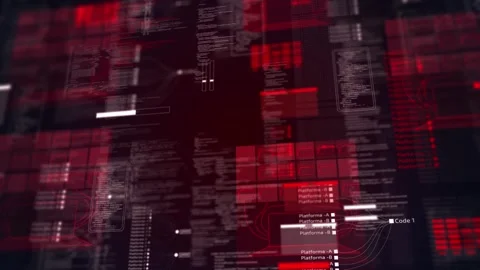 Futuristic Hacker interface Internet information technology program code virus Stock Footage 293407452