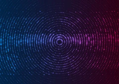 Futuristic halftone tech blue purple neon dots abstract background 스톡 일러스트