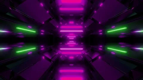 Futuristic hangar background wallpaper 3d render Stock Illustration