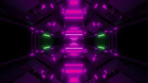 Futuristic hangar background wallpaper 3d render Stock Illustration