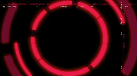 Futuristic heads-up HUD display on computer screen HD. High quality HD video Vídeos de archivo 32964865