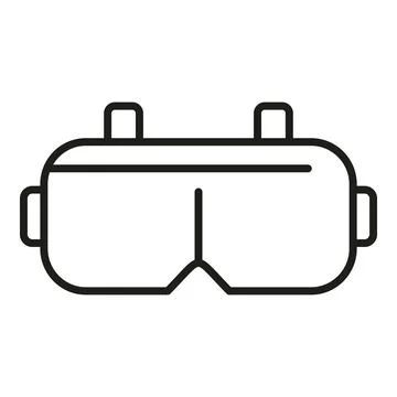 Futuristic headset icon outline vector. Vr reality Stock Illustration