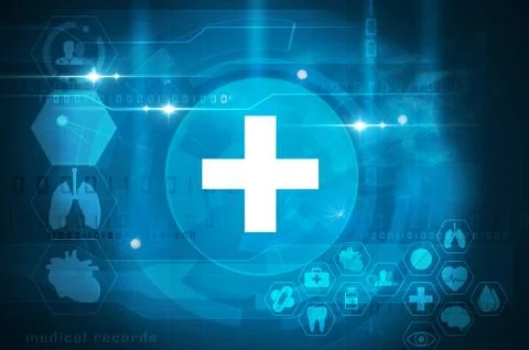 Futuristic healthcare interface Illustrazione stock