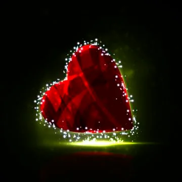 Futuristic heart Stock Illustration