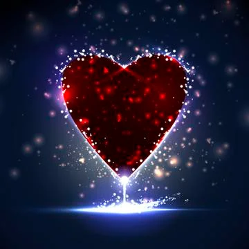 Futuristic heart Stock Illustration