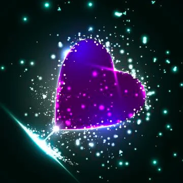 Futuristic heart Stock Illustration