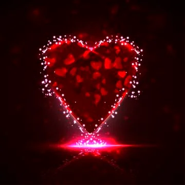Futuristic heart Stock Illustration