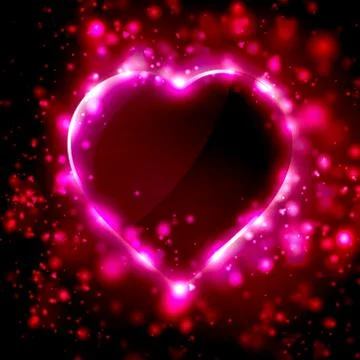 Futuristic heart  illustration Stock Illustration