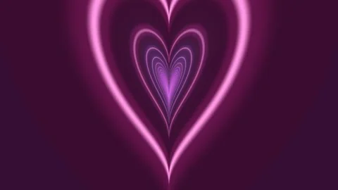 Futuristic Heart Portal Motion Background Seamless Loop Stock Footage 342736650