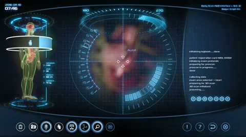 Futuristic heart scan Stock Footage 36478447