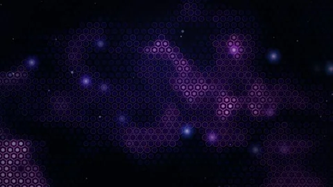 Futuristic Hexagon Grid Noise Flow Looping Background Vidéo 344290699