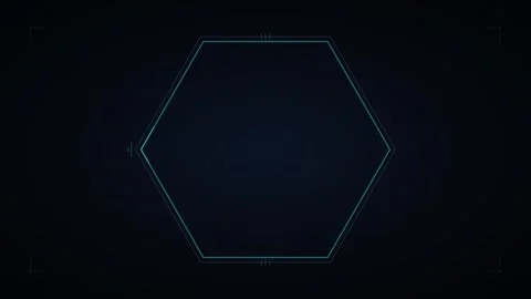 Futuristic hexagon hud interface digital tech overlay for motion heads-up d.. Stock Footage 348284362
