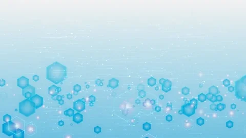 Futuristic hexagon mesh Innovation Progress in Digital Hexagonal wall moving Stock Footage 333792709