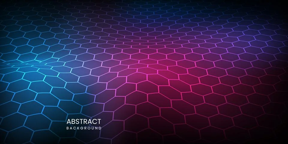 Futuristic hexagon technology concept vector illustration, HUD element, 3d la Stockillustratie