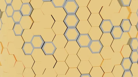 Futuristic Hexagonal Backdrop: Abstract Motion Graphic Stock Footage 265907262