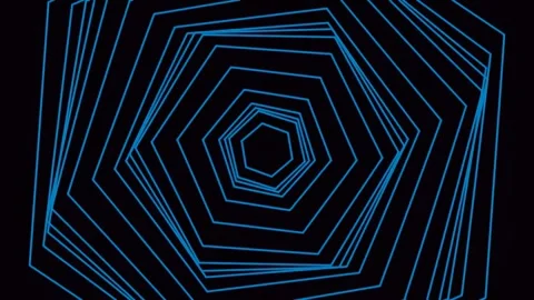Futuristic hexagonal grid pattern creating deep optical illusion structure .. Stock Footage 341058105