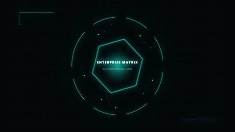 Futuristic Hexagonal HUD Interface Animation Stock Footage 340877077