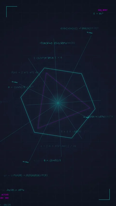 Futuristic Hexagonal HUD Interface with Data Visualization and Network Lines Stock Footage 348813733