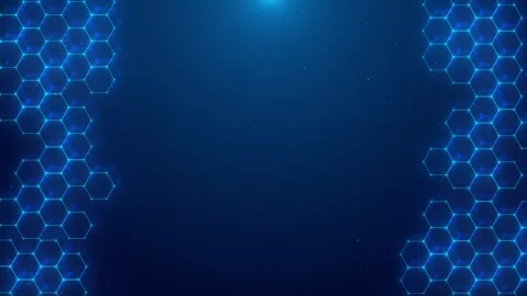 Futuristic Hexagonal Plexus Pattern Use of Digital Blue Technology Design Stock Footage 314194079