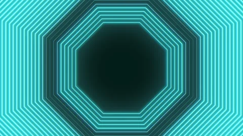 Futuristic hexagonal structure with dynamic lines Vídeo Stock 292963102
