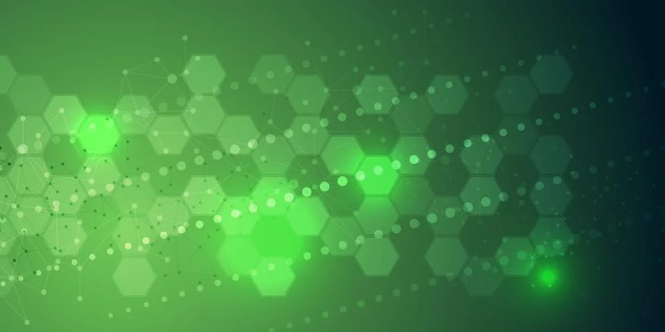 Futuristic hexagonal technology background Stock Illustration