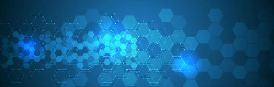 Futuristic hexagonal technology background 스톡 일러스트