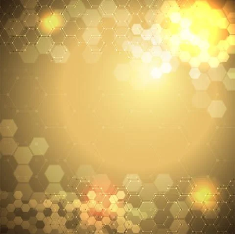 Futuristic hexagonal technology concept background Illustrazione stock