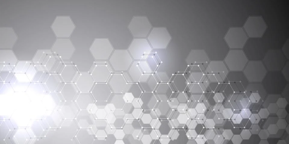 Futuristic hexagonal technology concept background 스톡 일러스트