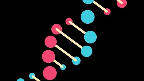 Futuristic hexagons, DNA strands, connected neural web Video stock 347882269