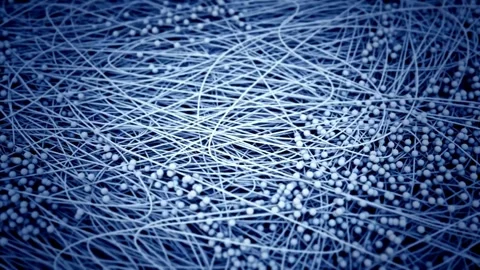 Futuristic hi-tech background animation. Digital Data Network Connection Stock Footage 334026906