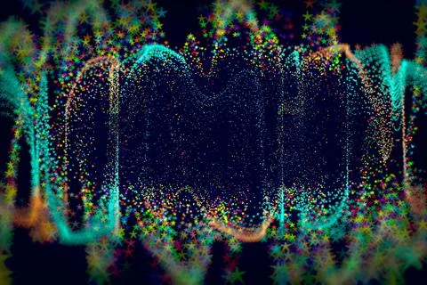 Futuristic hi-tech banner. Data Science abstract technological background in  Stock Photos