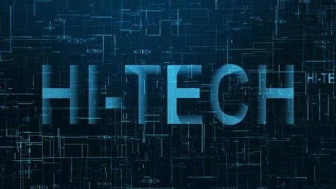Futuristic Hi-Tech Digital Background Stock Illustration