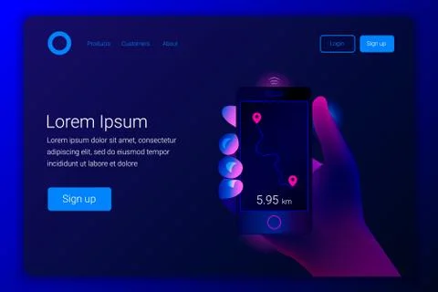 Futuristic hi tech mobile technology concept. 库存插图