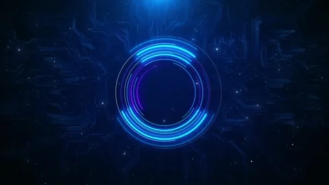 Futuristic hi tech stage layout and background. Digital hologram stage Modern Stock Footage 312855954