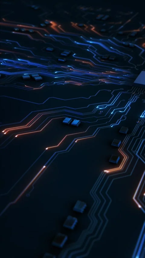 Futuristic High Performance AI Accelerated Computer Chip. Artificial Intelligenc Video stock 341889395