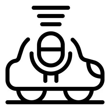 Futuristic high speed monorail train moving on rails icon Stock Illustration