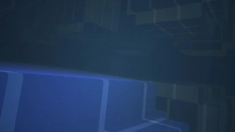 Futuristic High tech Abstract 3d Motion Graphics with Glowing Neon Grids Stock Footage 343698998