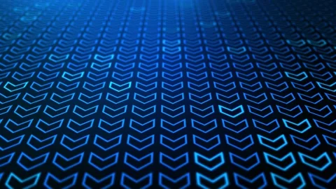 Futuristic High-Tech Concept Visualization CPU Processor processes Microchip Stock Footage 177323260