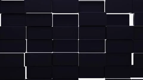 Futuristic, High Tech, dark background, with a square block structure. Wall t Stock Illustration