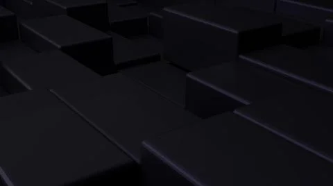 Futuristic, High Tech, dark background, with a square block structure. Wall t Illustrazione stock