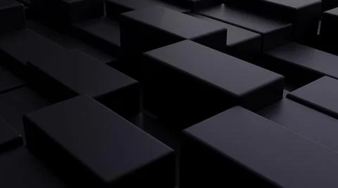 Futuristic, High Tech, dark background, with a square block structure. Wall t Illustrazione stock