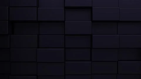 Futuristic, High Tech, dark background, with a square block structure. Wall t Stock Illustration