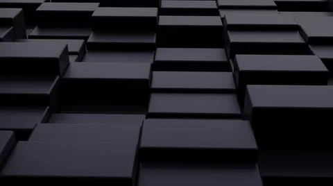 Futuristic, High Tech, dark background, with a square block structure. Wall t Illustrazione stock