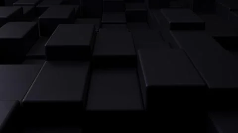 Futuristic, High Tech, dark background, with a square block structure. Wall t Illustrazione stock