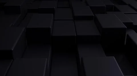 Futuristic, High Tech, dark background, with a square block structure. Wall t Stock Illustration