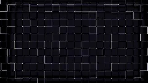 Futuristic, High Tech, dark background, with a square block structure. Wall t Stock Illustration